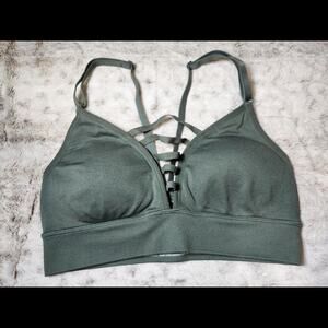 Victoria's Secret Olive Green Strappy Light Weight Sports Bra Size S